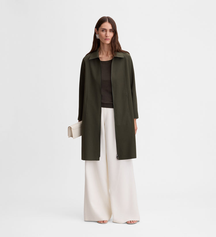 Neoprene trench coat