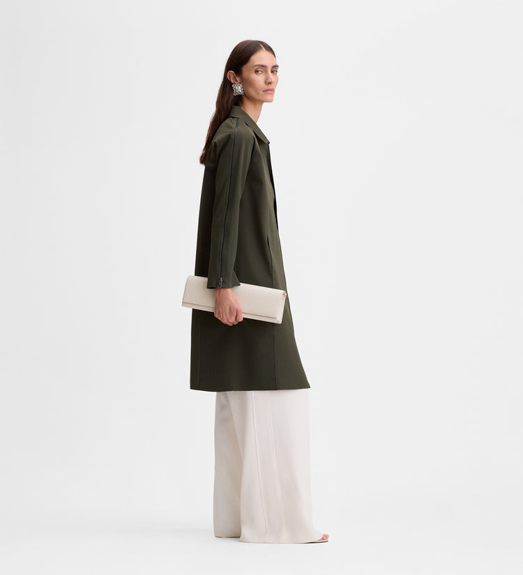 Neoprene trench coat