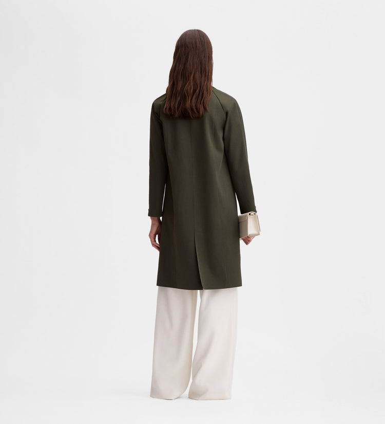 Neoprene trench coat