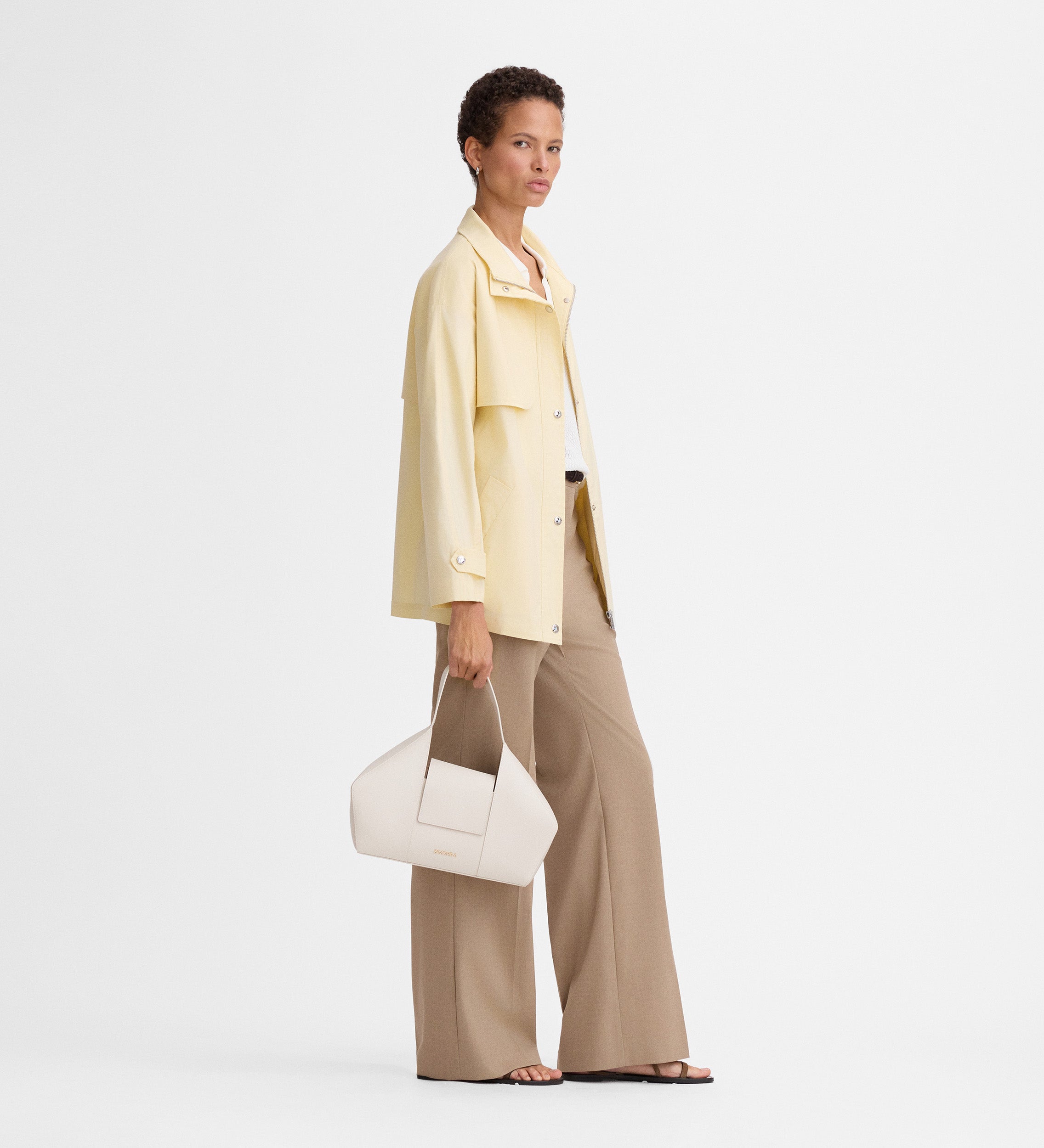 Vegan leather trench coat