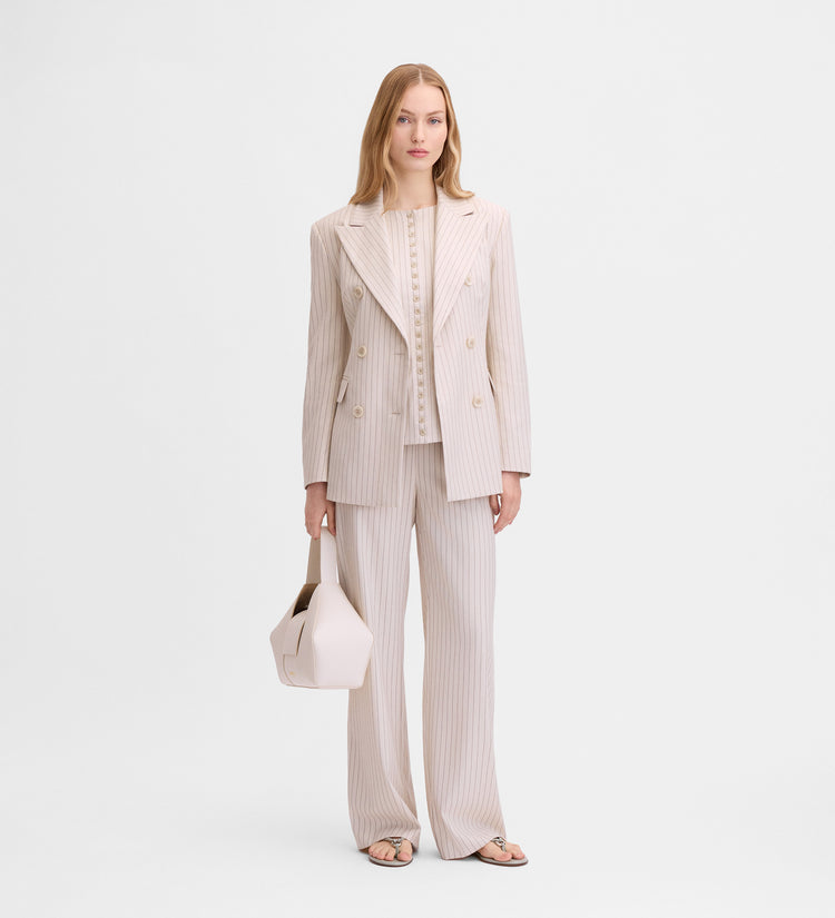 Blazer à fines rayures
