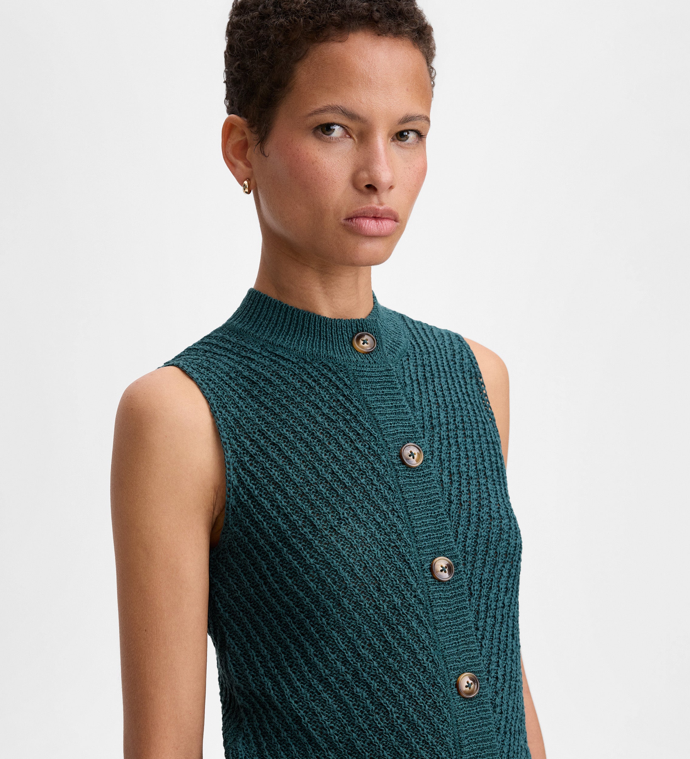 Chaleco punto botones