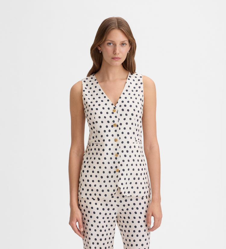 Polka dot vest