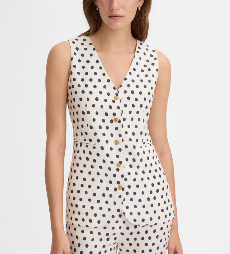 Polka dot vest