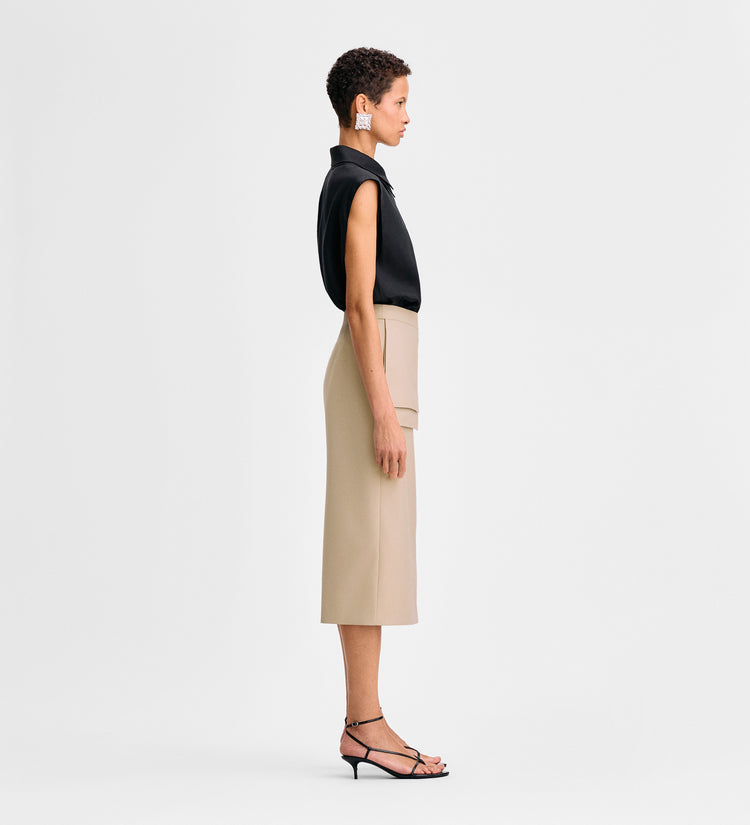 Midi pocket detail skirt