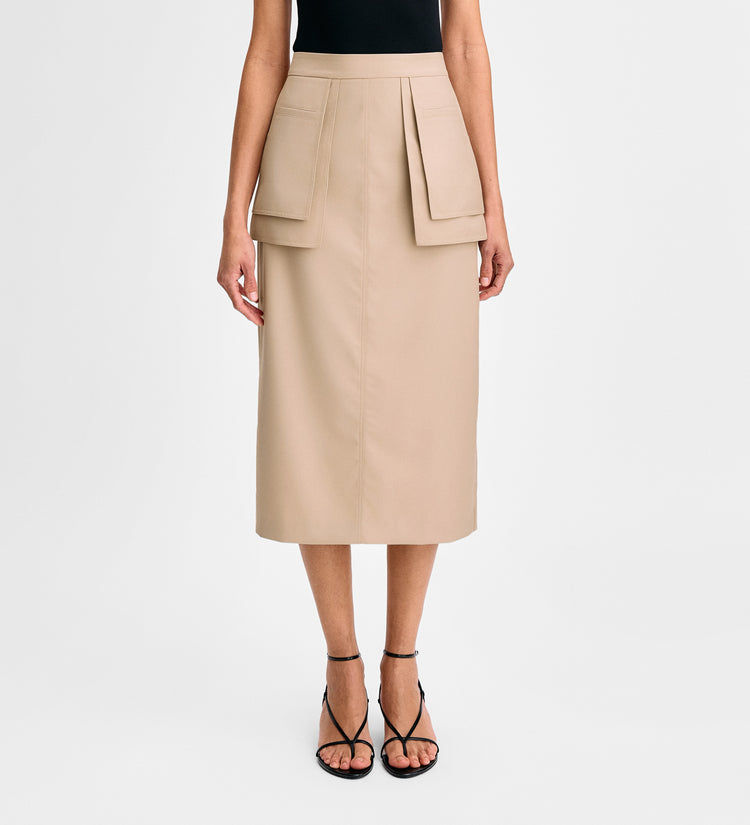 Midi pocket detail skirt