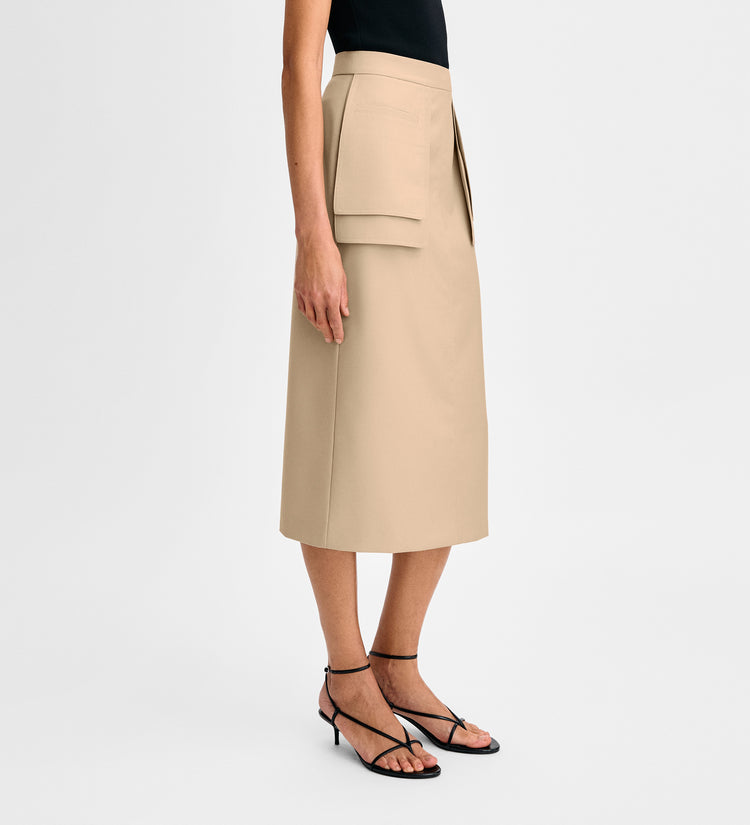 Midi pocket detail skirt