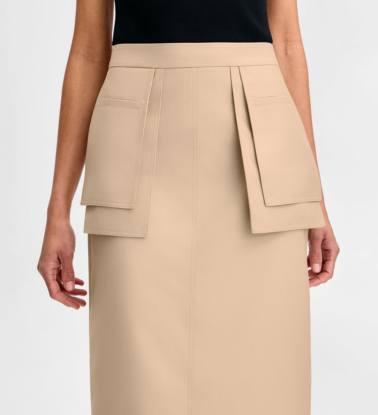 Midi pocket detail skirt