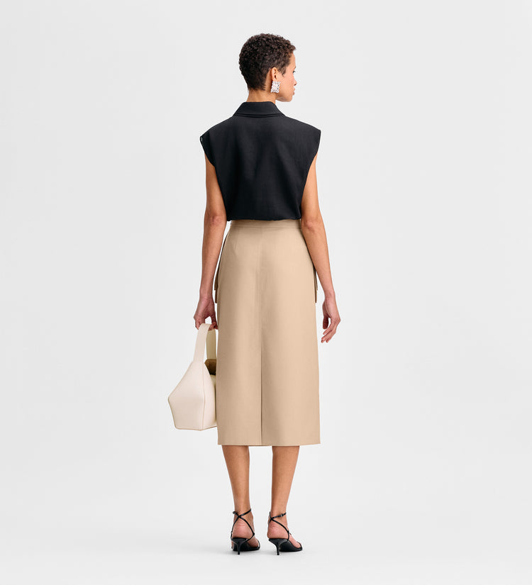 Midi pocket detail skirt