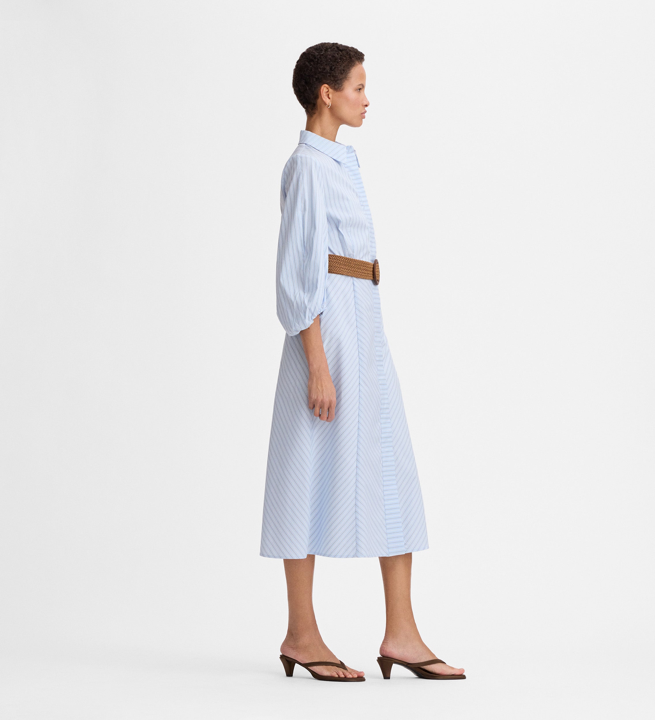 Vestido camisero rayas