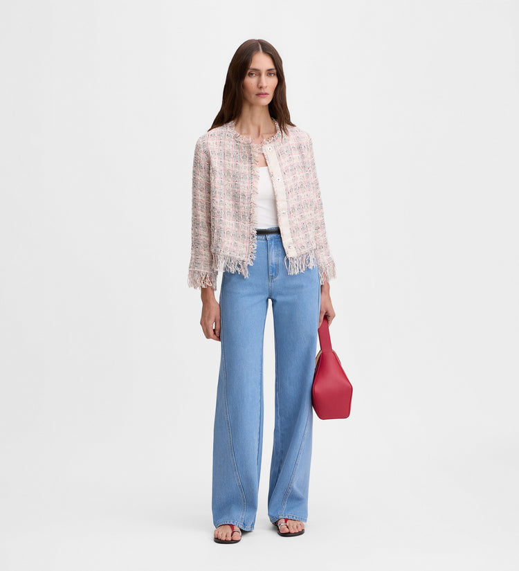 Veste en tweed effiloché