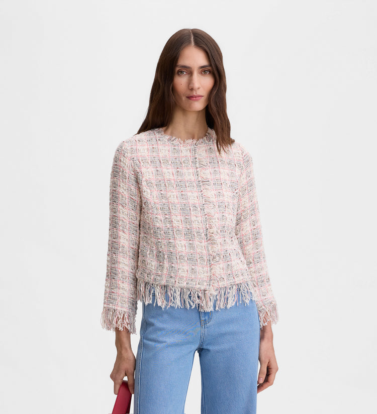 Veste en tweed effiloché
