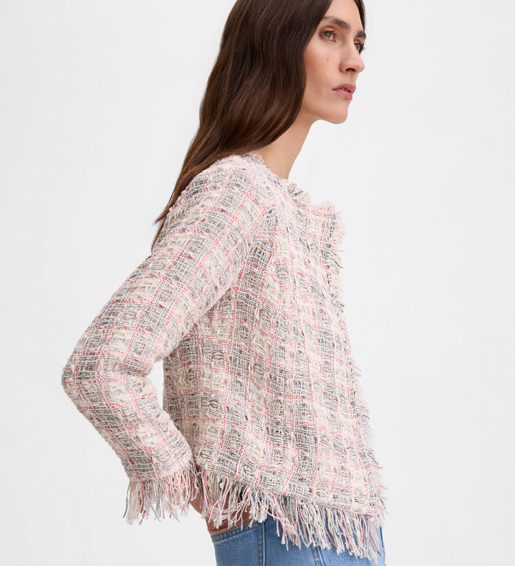 Veste en tweed effiloché