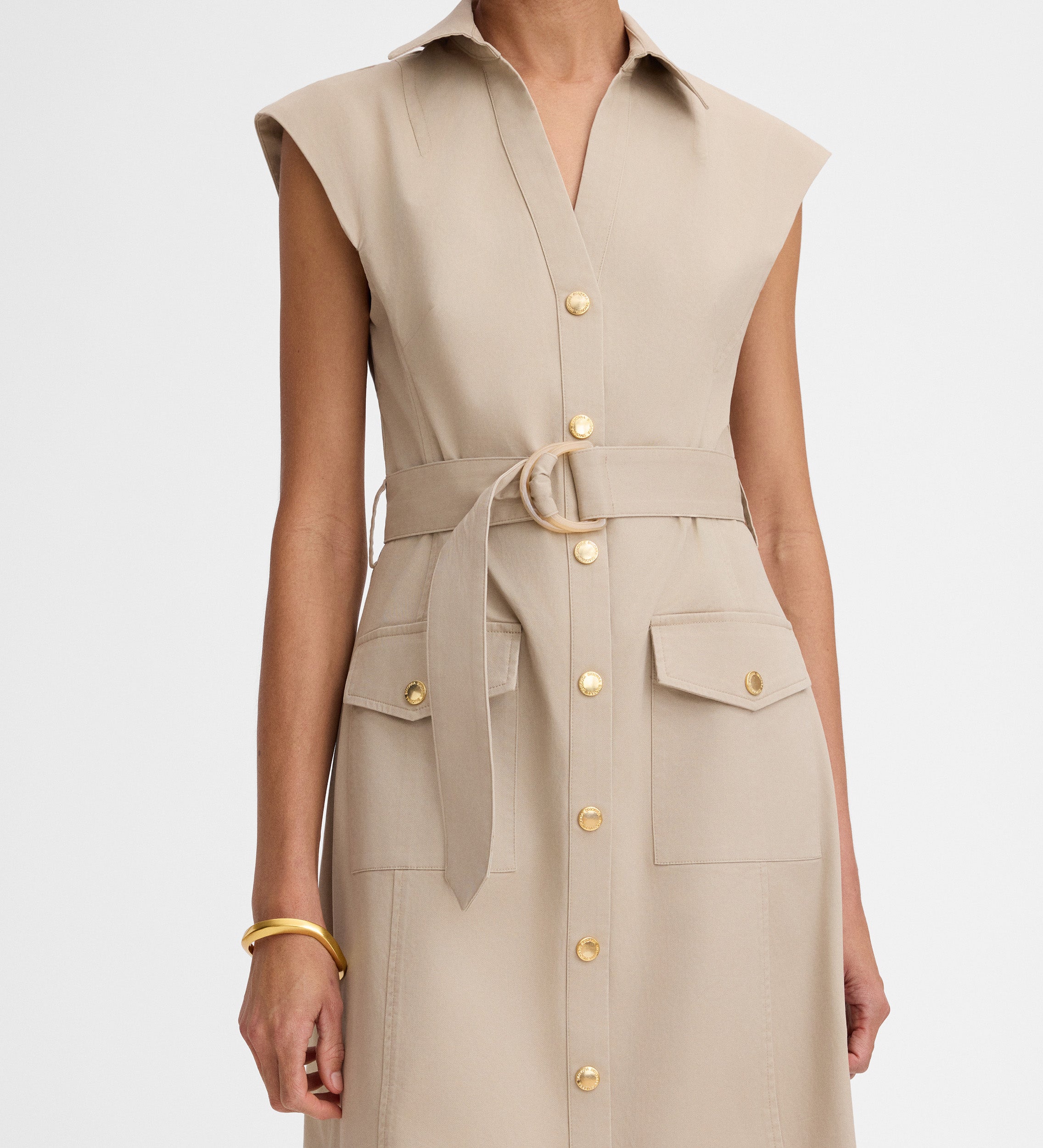 Vestido midi sahariano