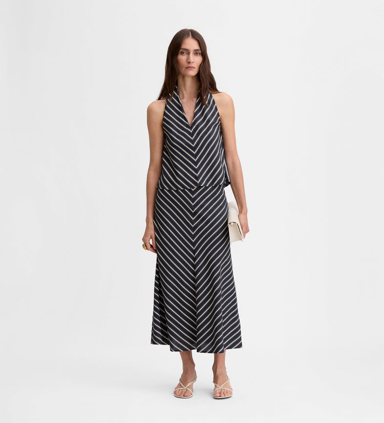 Top halter rayas