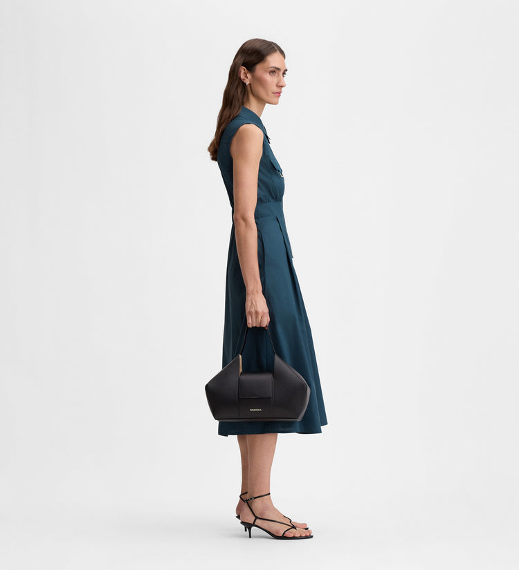 Vestido midi camisero hebillas