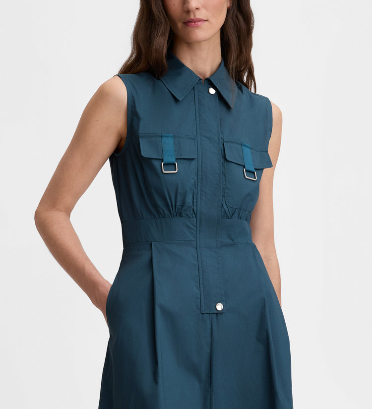 Vestido midi camisero hebillas