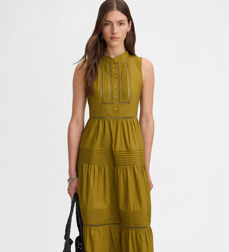 Pleated midi dress