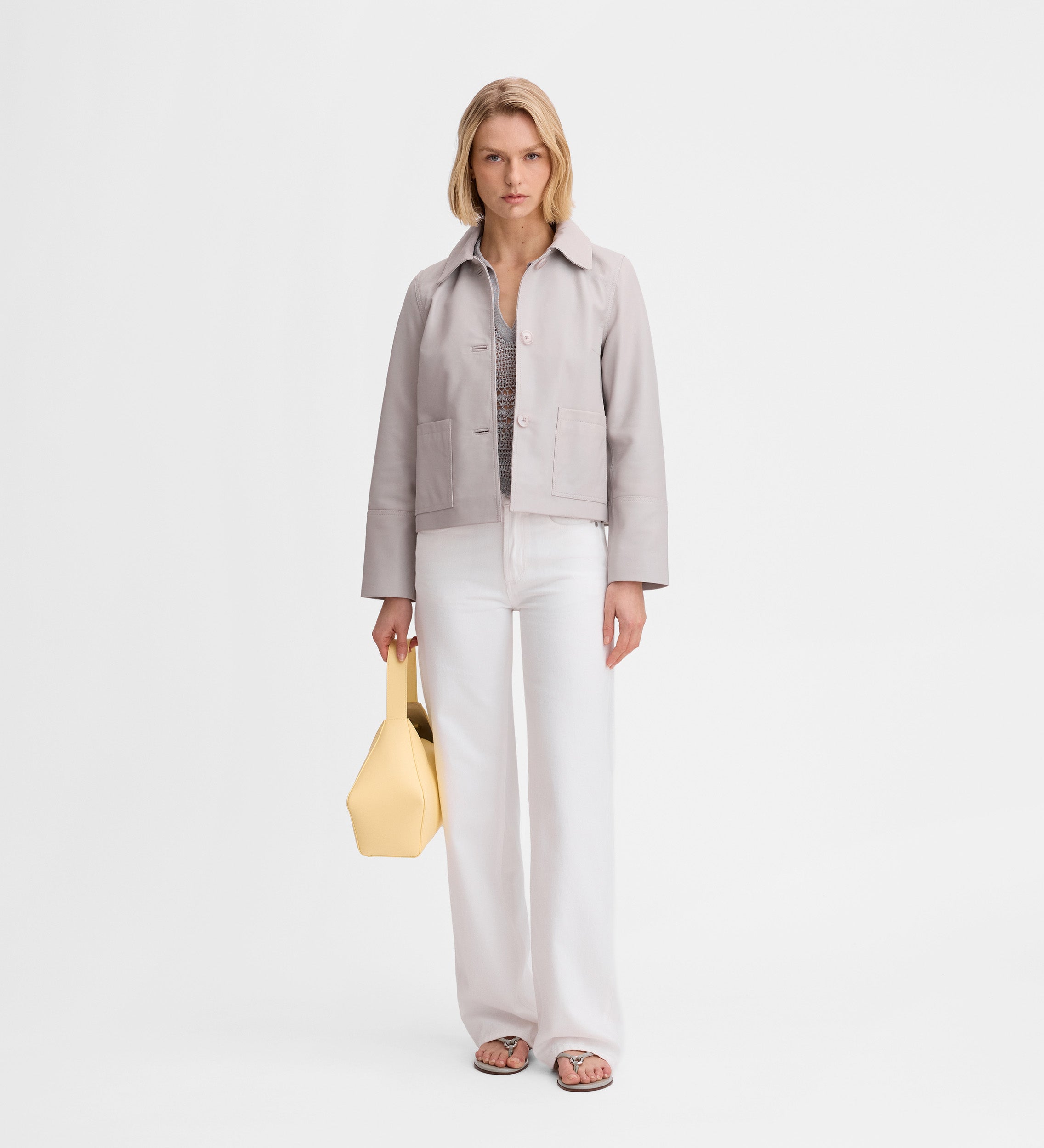 Chaqueta corta piel de napa