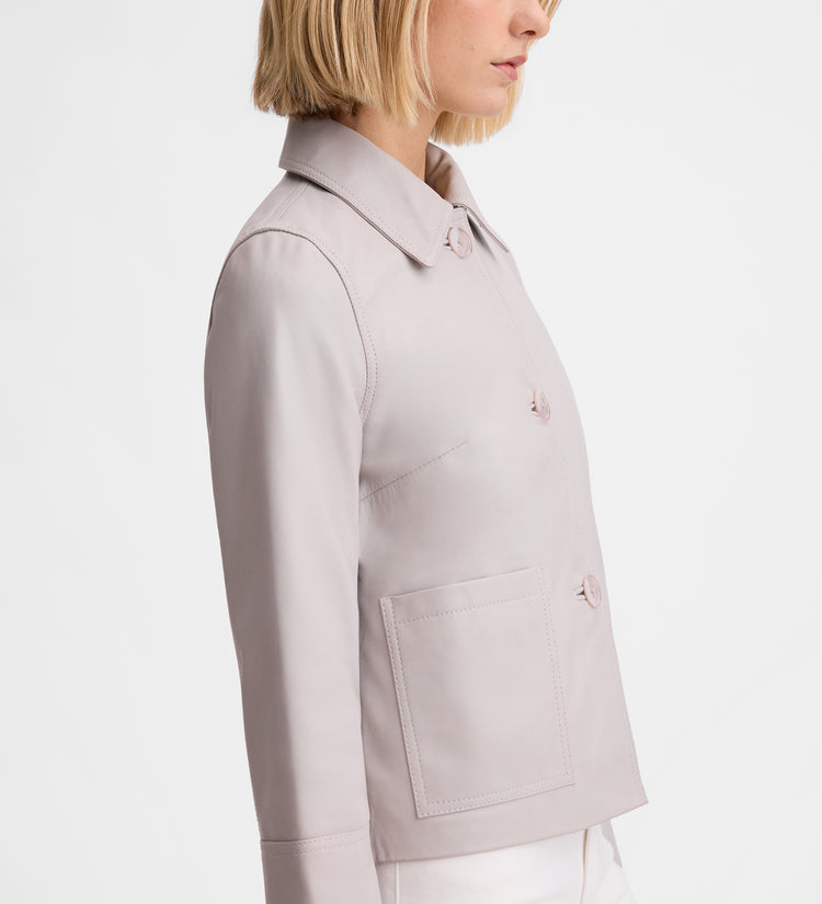Veste courte cuir nappa