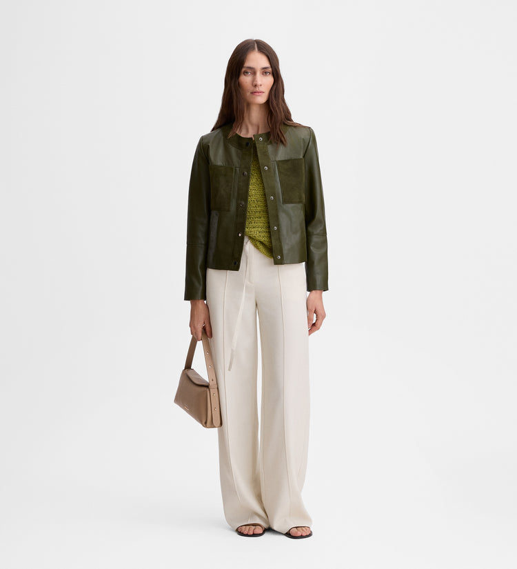 Chaqueta napa detalles ante