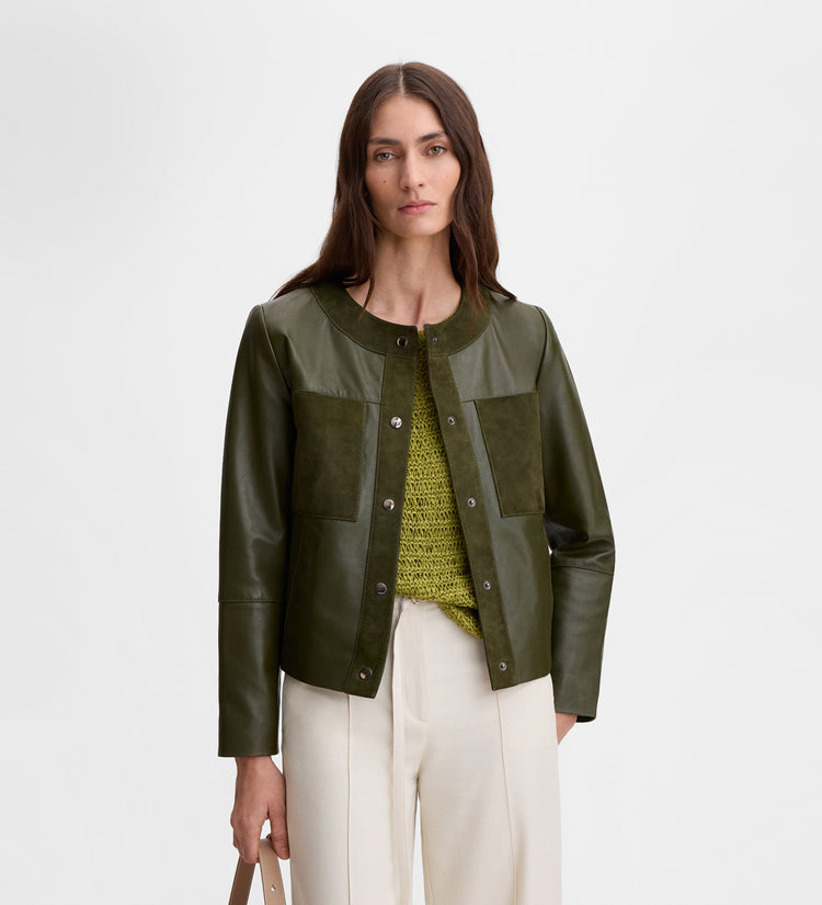 Chaqueta napa detalles ante