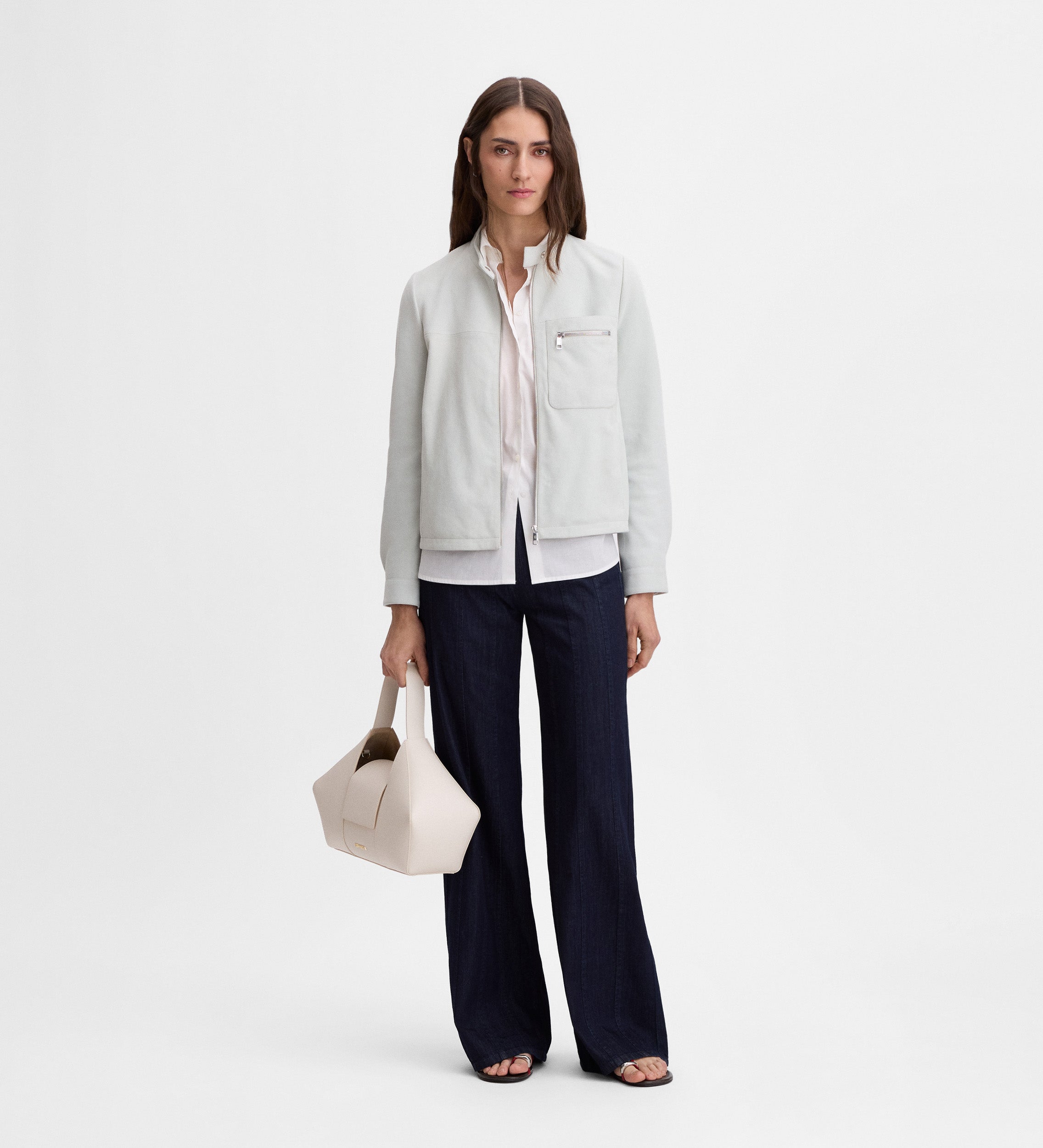 Veste courte en daim