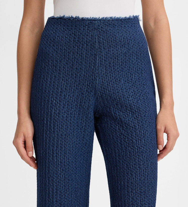 Textured long pants
