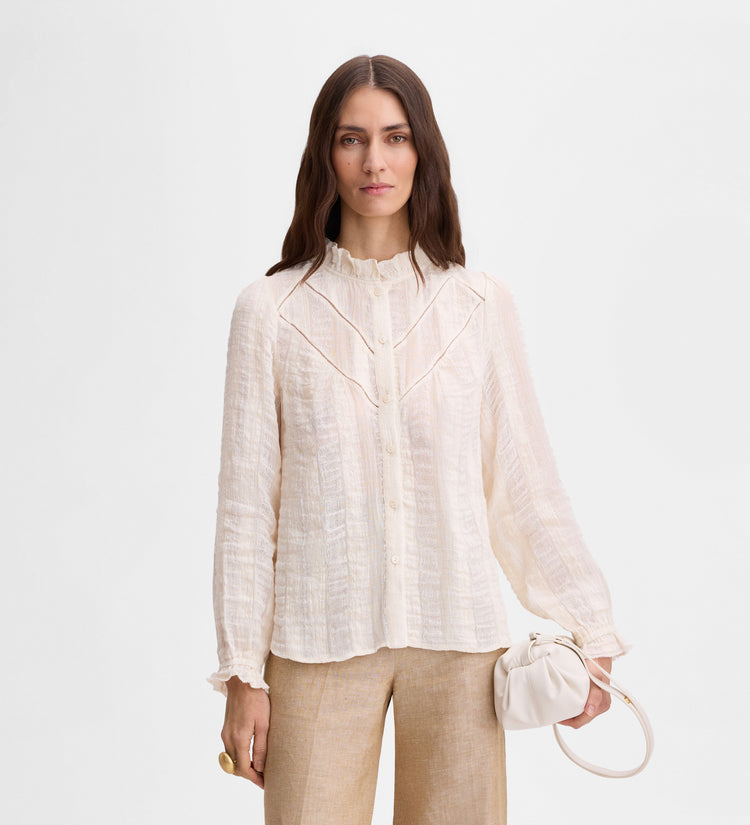 Romantic textured blouse