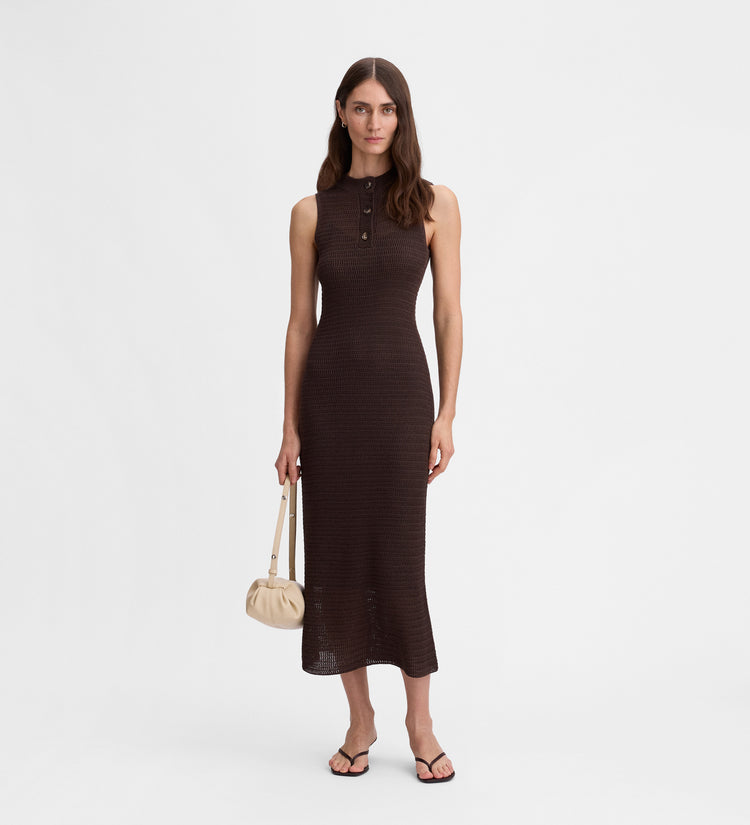 Vestido midi punto