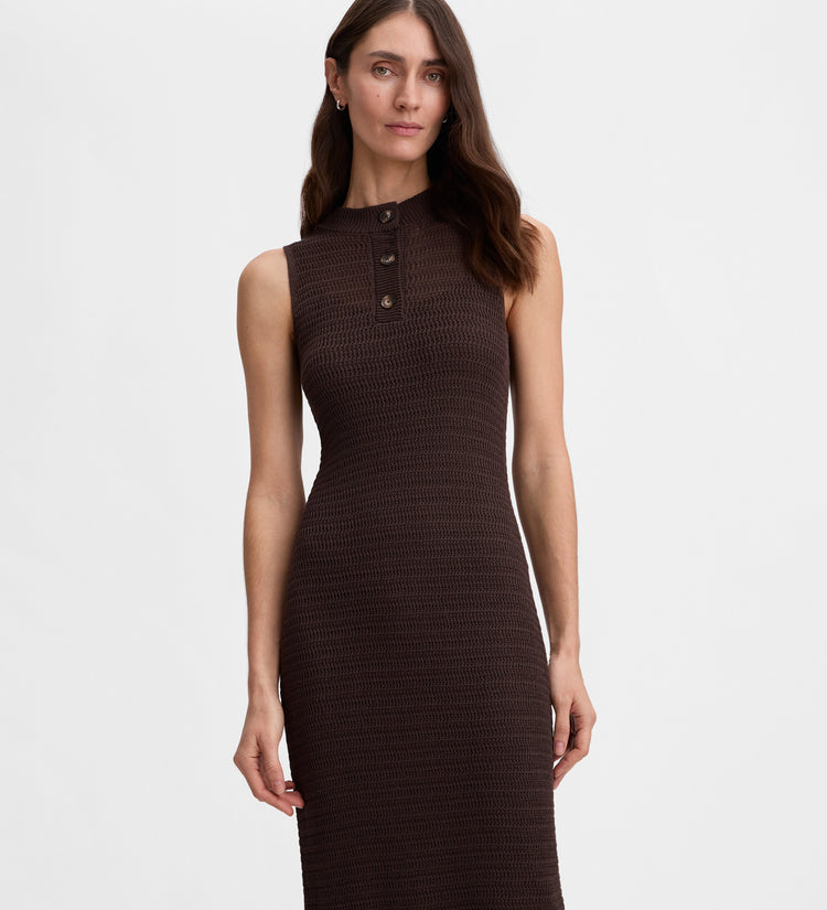 Vestido midi punto