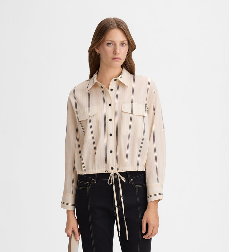 Camisa crop rayas