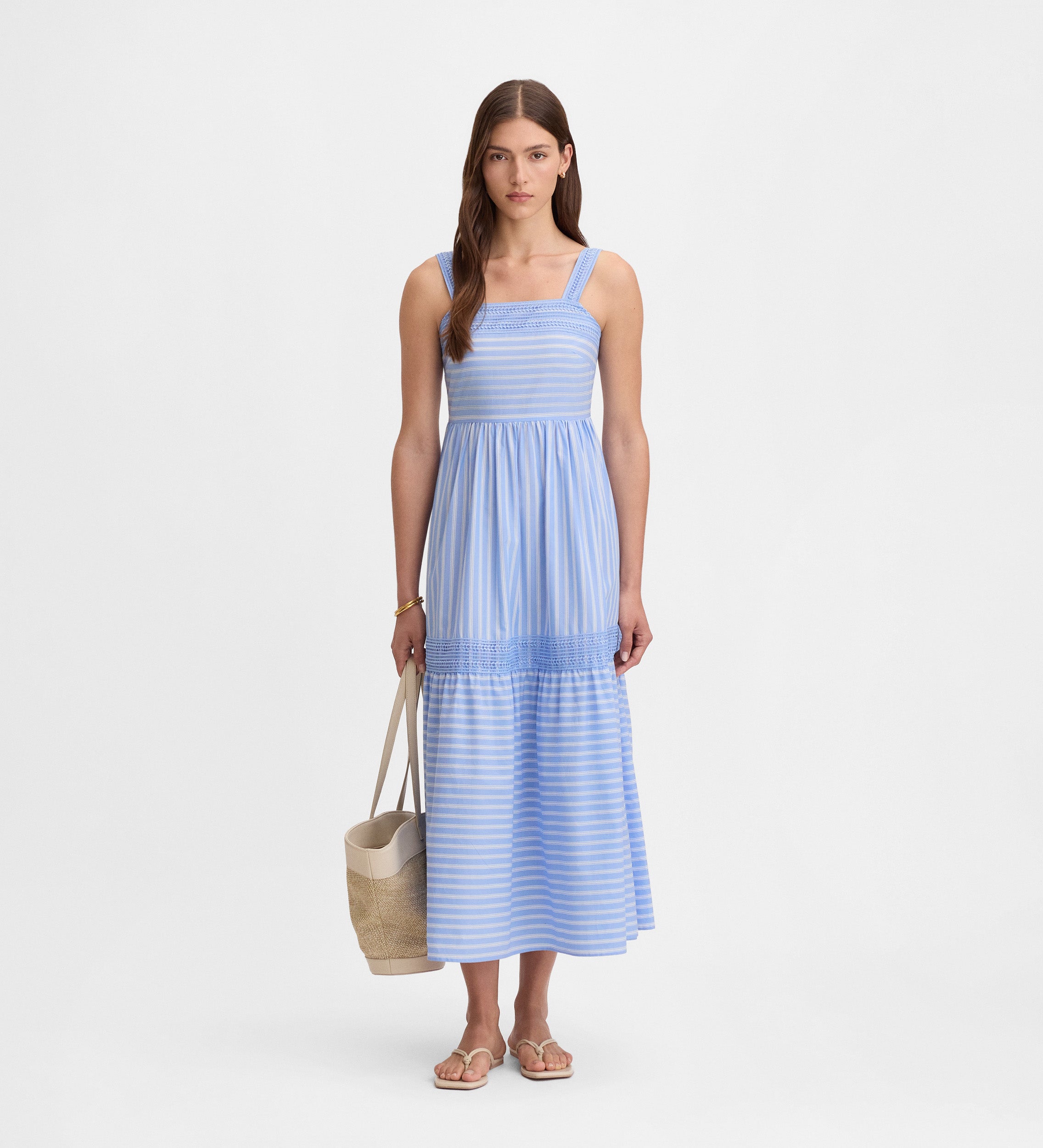 Vestido tirantes rayas