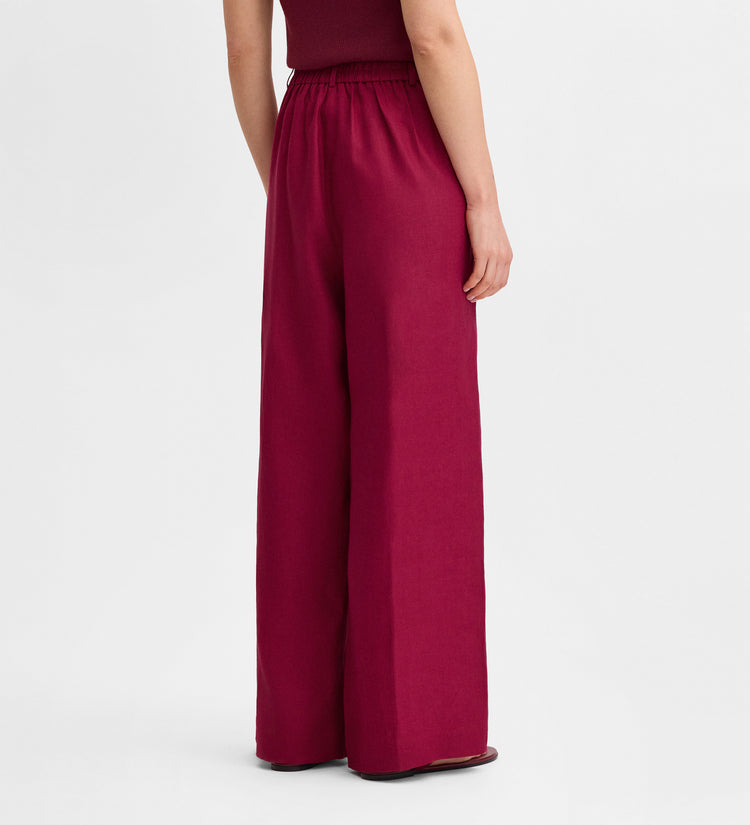 Pleated linen pants