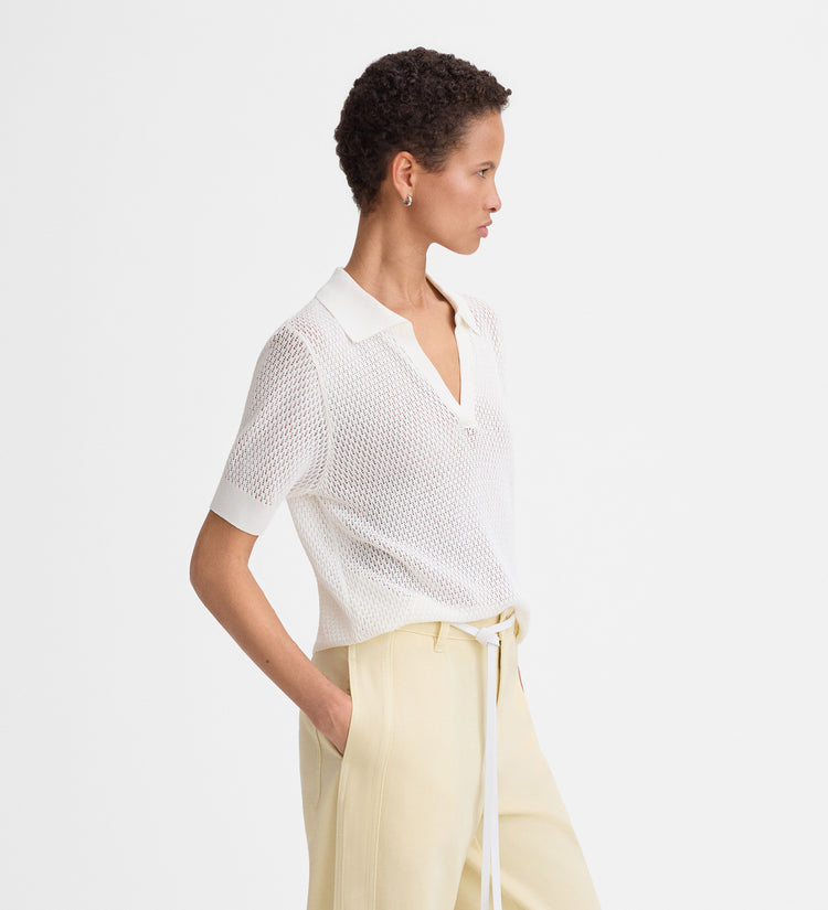 Polo knit top