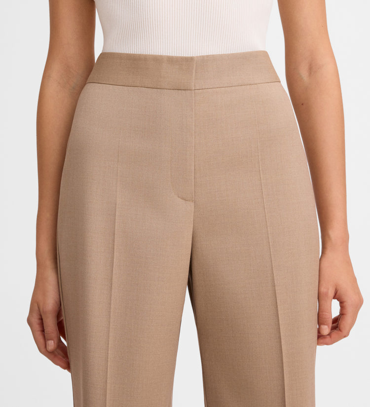 Wide-leg pleated pants