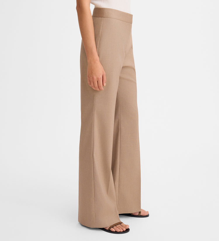 Wide-leg pleated pants