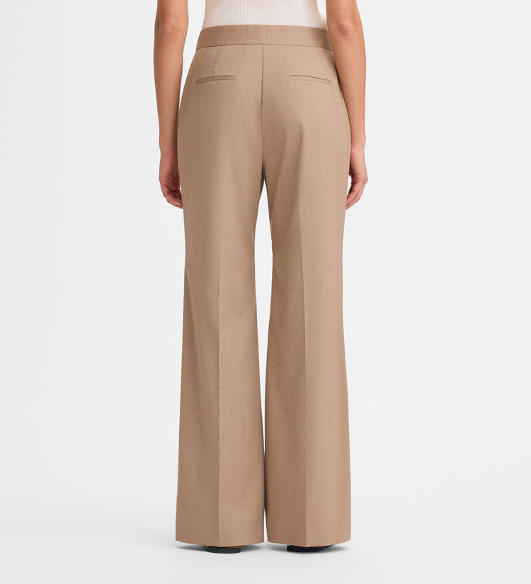 Wide-leg pleated pants