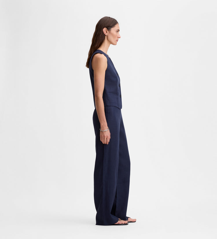 Cropped tailored vest