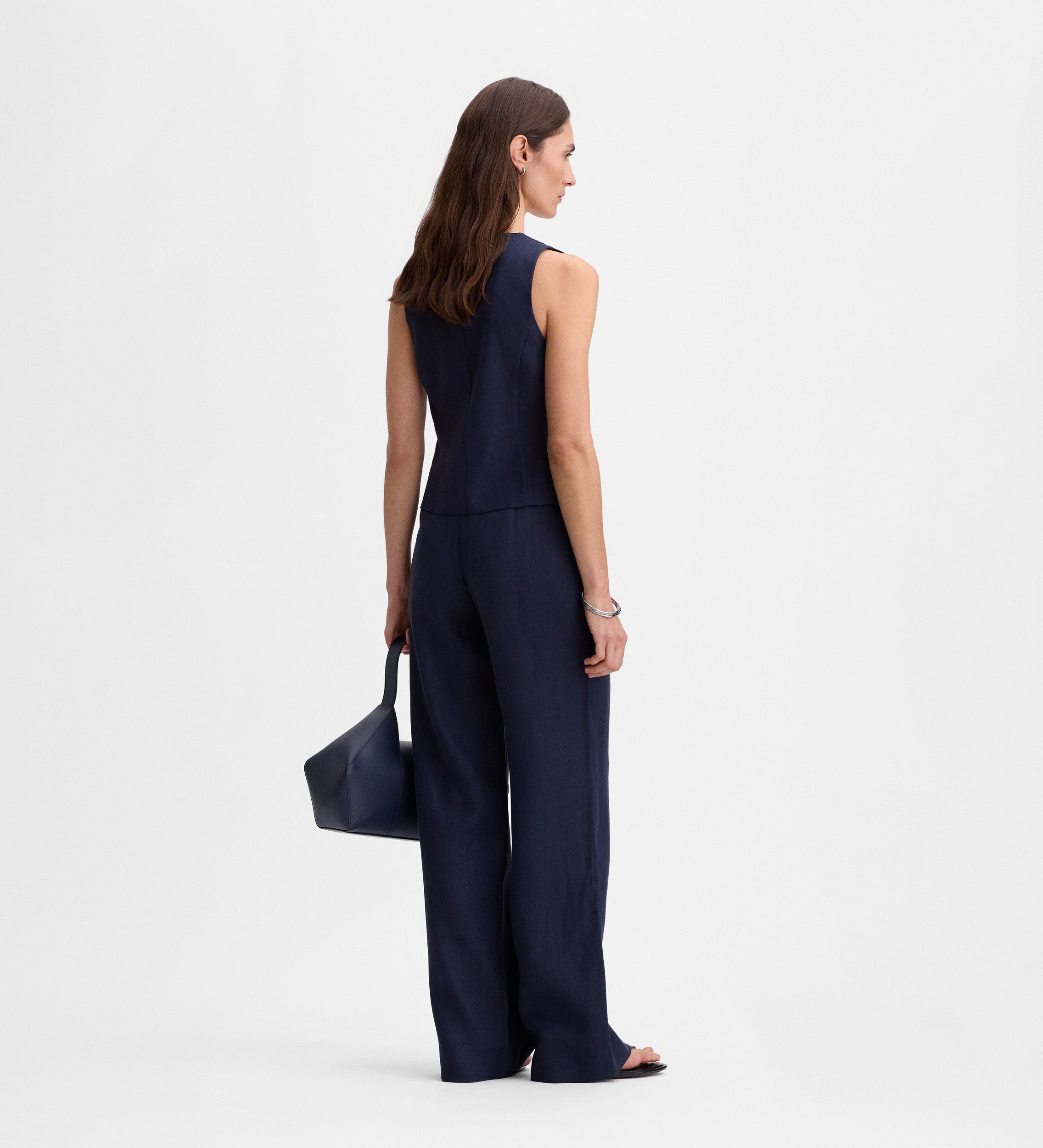 Cropped tailored vest