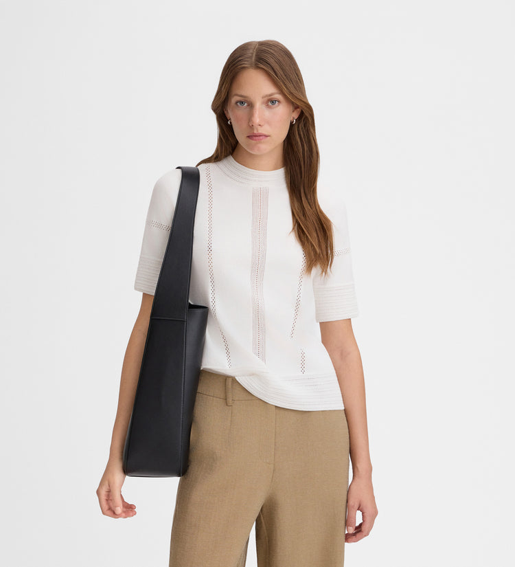 Top maille col montant