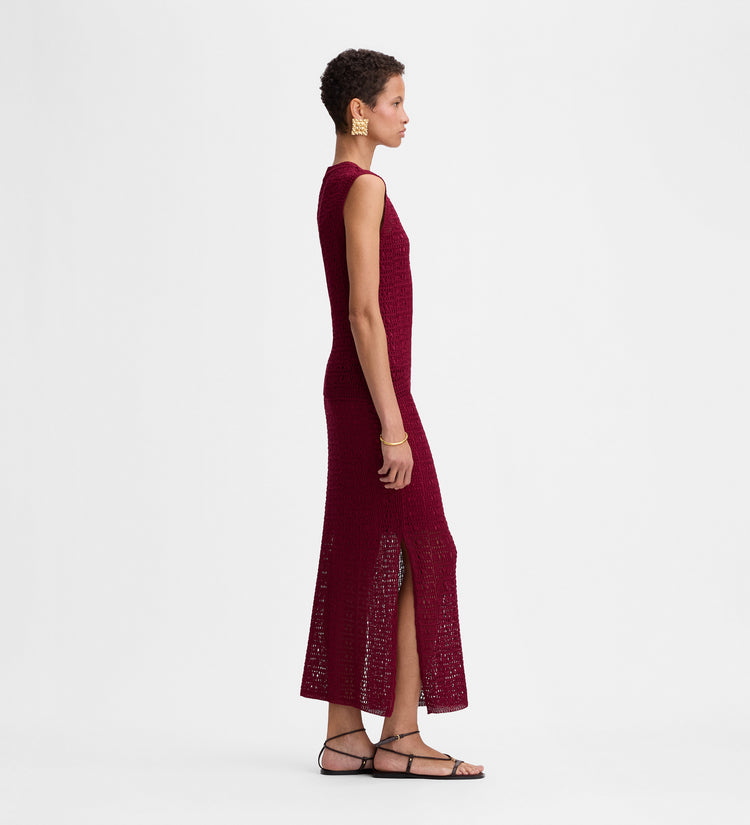 Openwork knit skirt