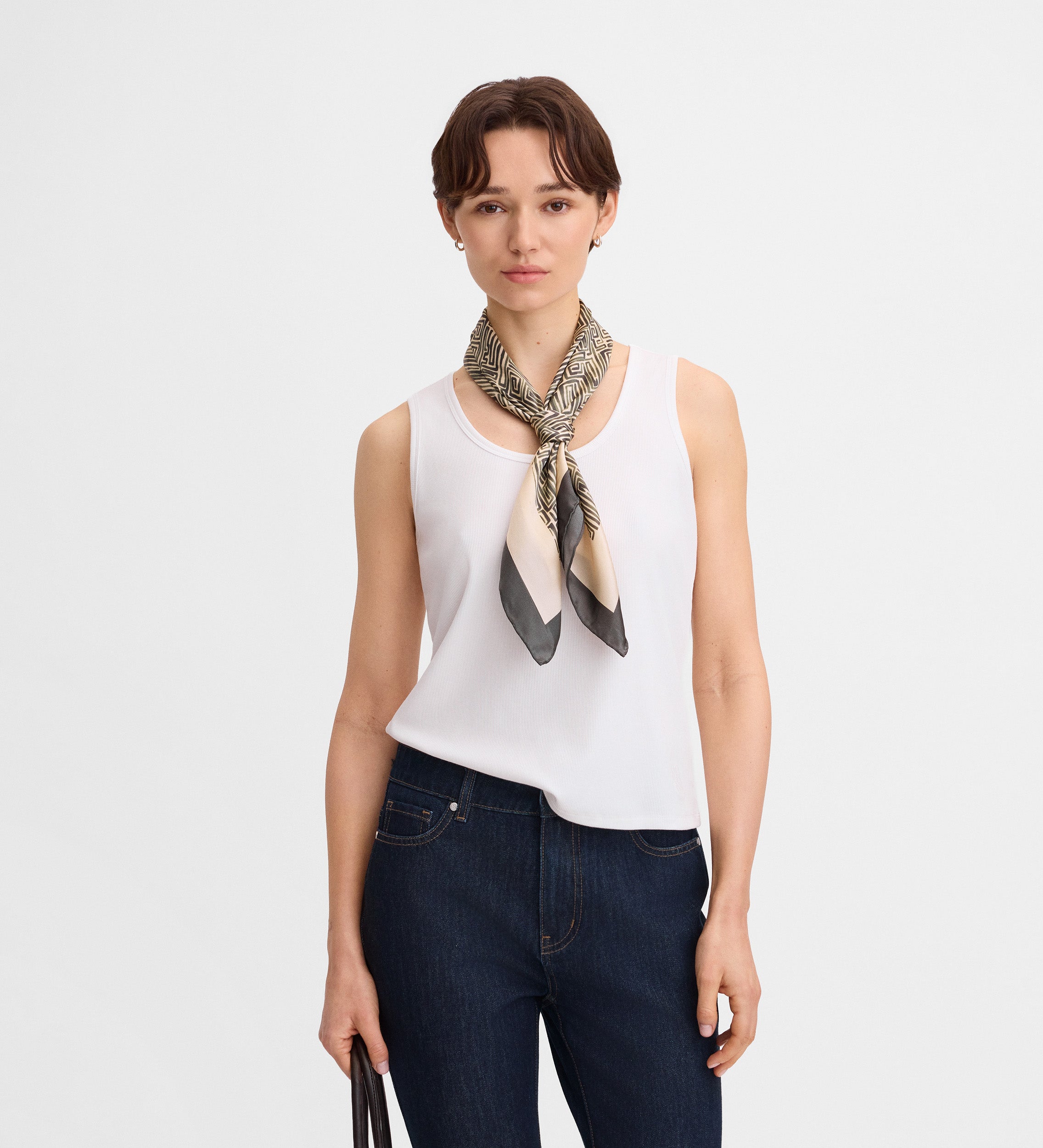 Printed silk scarf