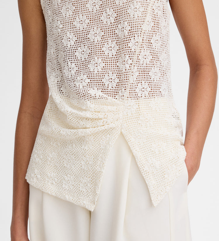 Knit fabric top