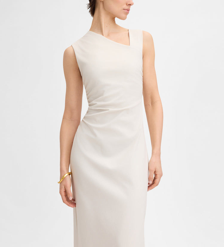 Vestido midi fruncido
