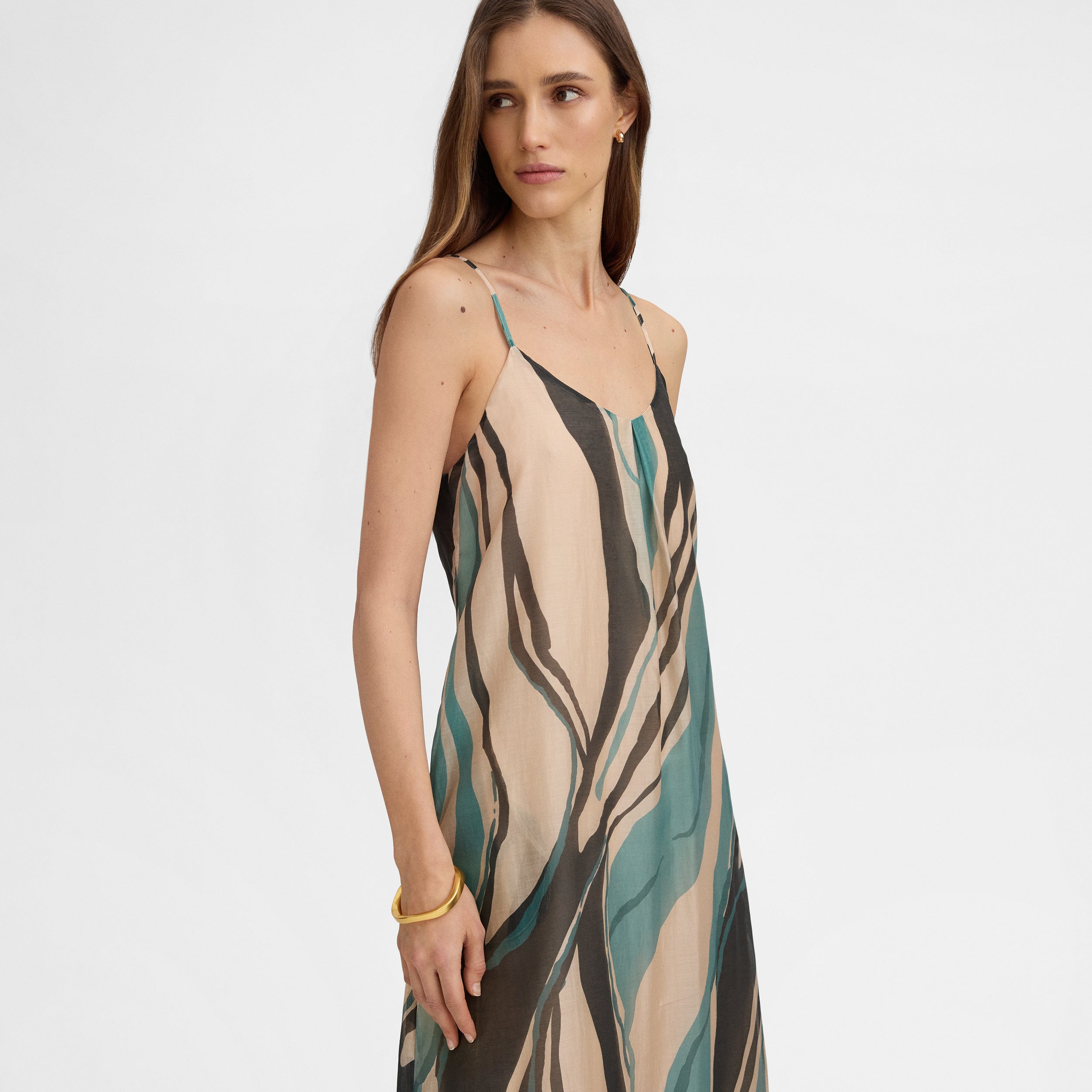 Printed strappy dress