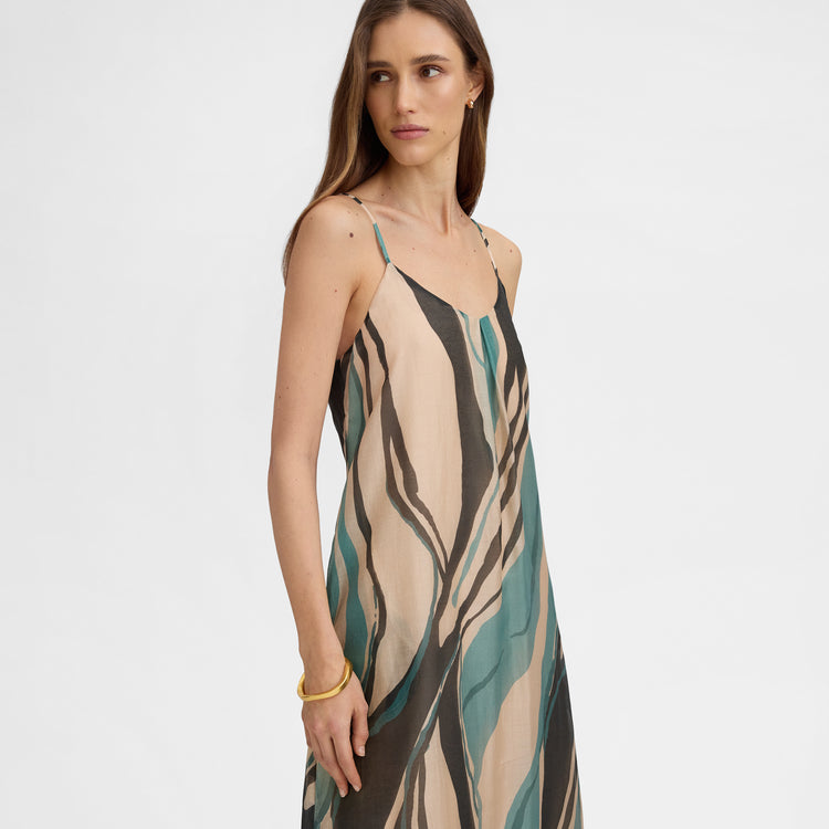 Printed strappy dress