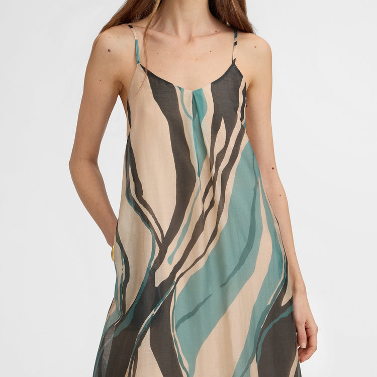 Printed strappy dress