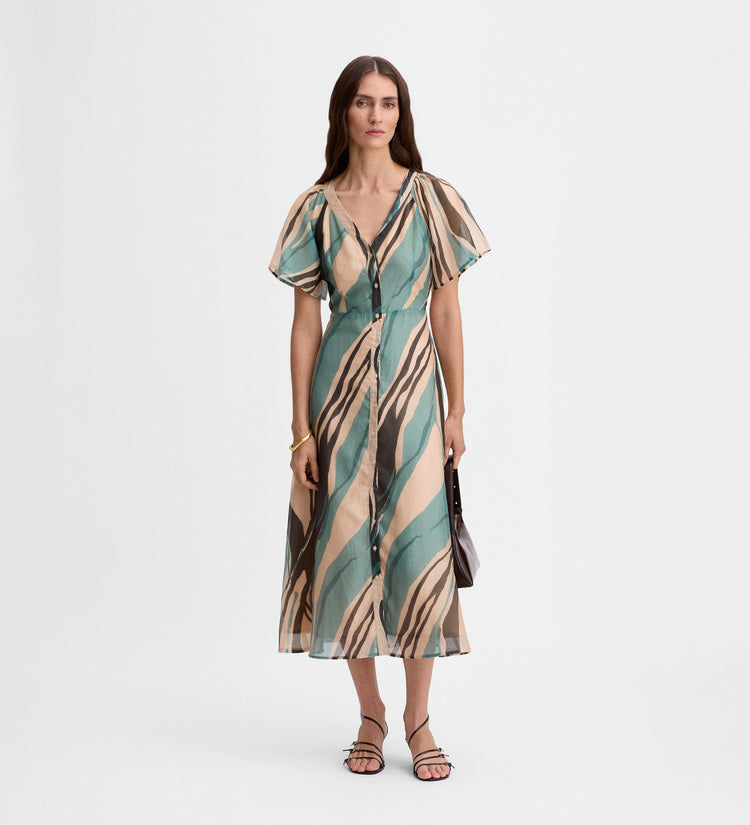 Printed a-line dress