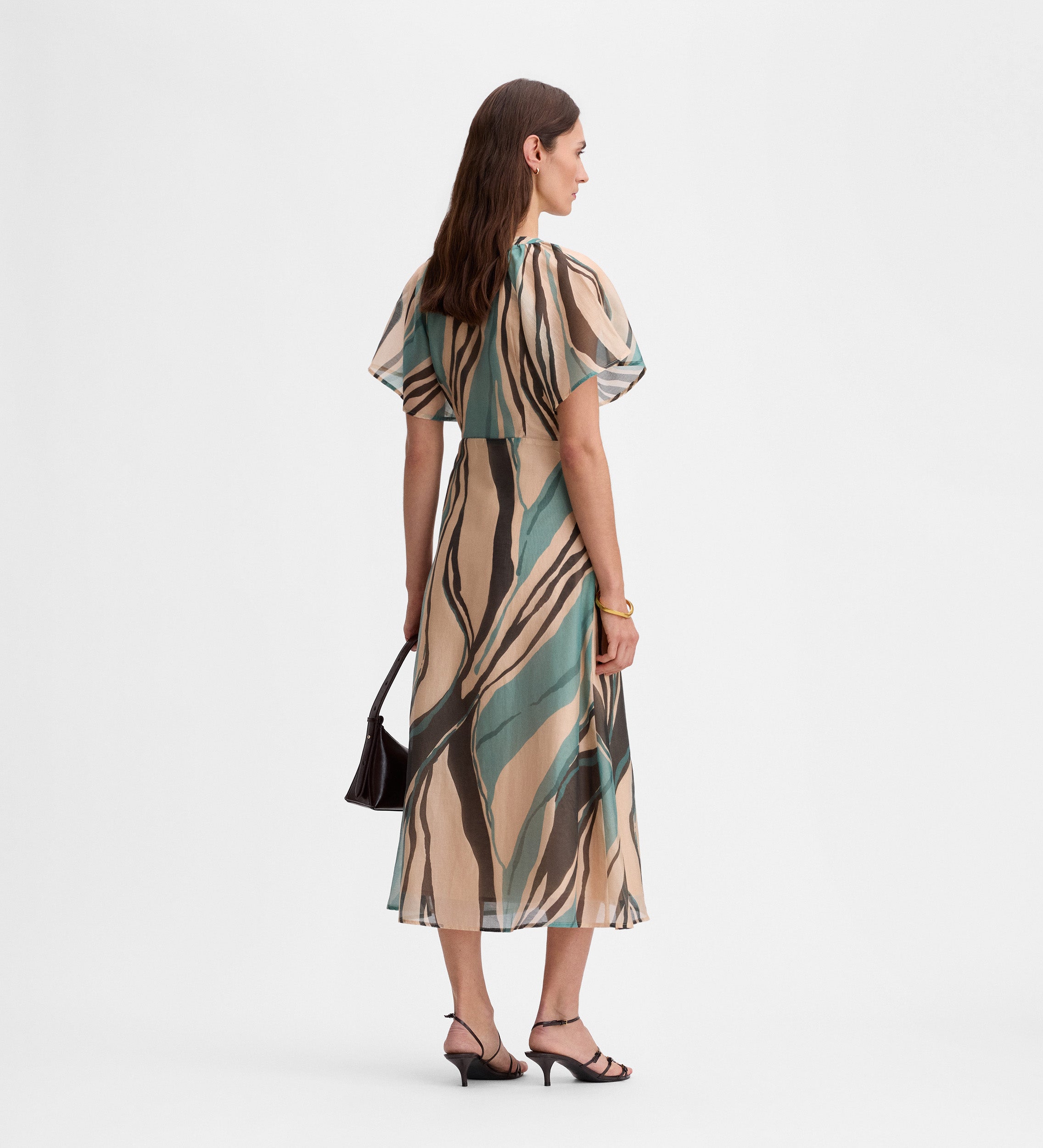 Vestido estampado corte evasé